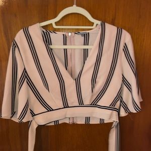 Tie front crop top